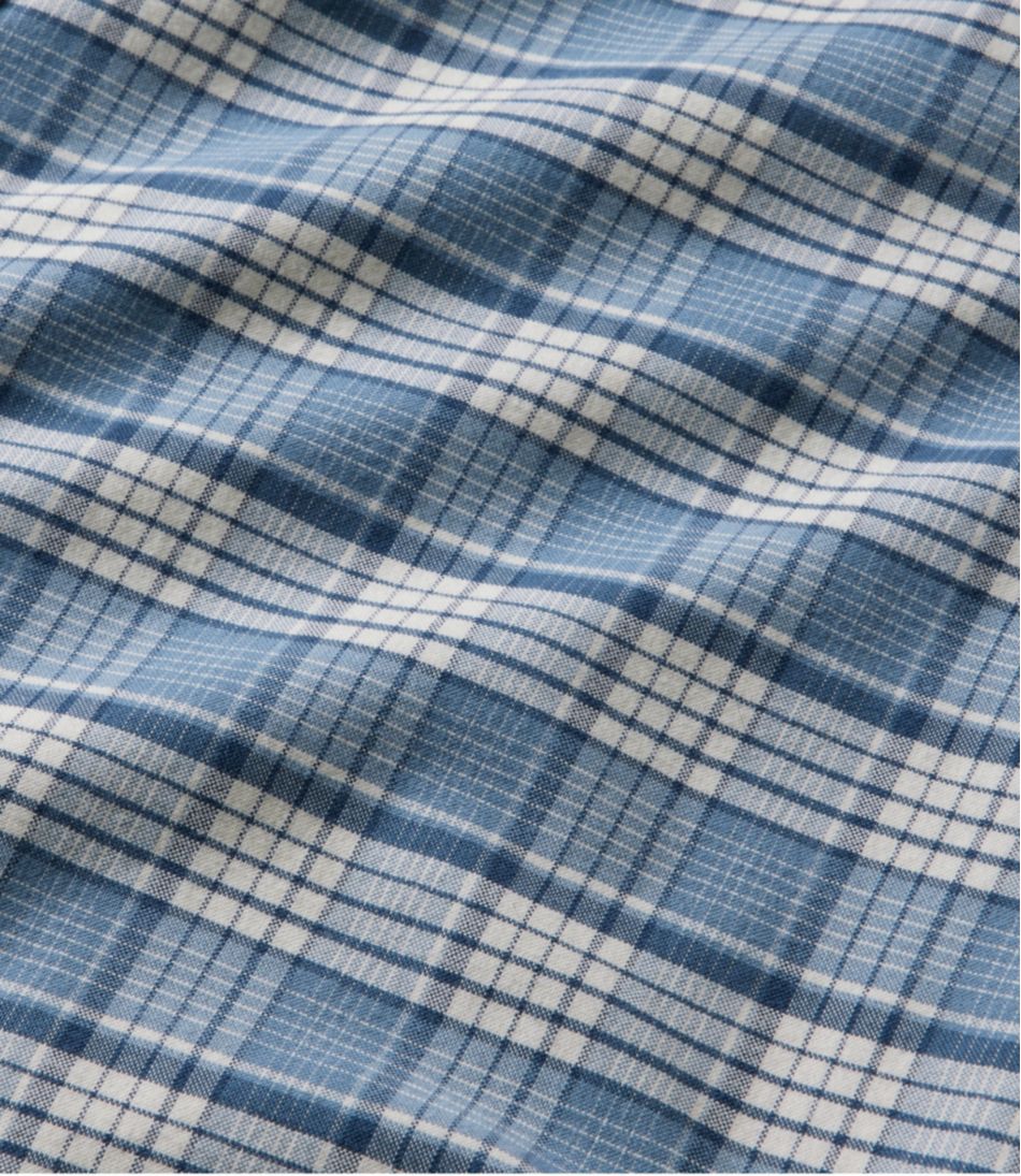 Men's Comfort Stretch® Oxford, Slightly Fitted Untucked Fit, Short-Sleeve, Plaid - L.L.Bean Customer Favorite