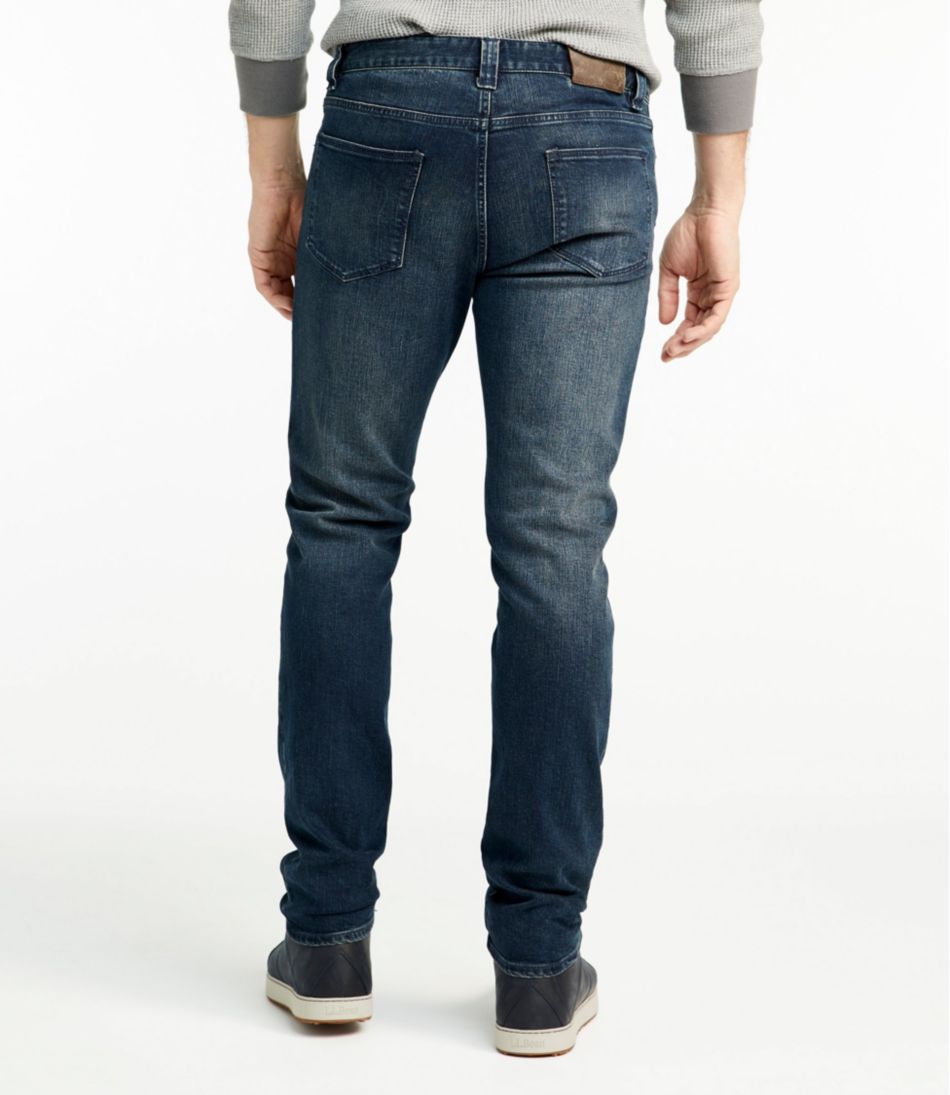 Men's Signature Five-Pocket Jeans with Stretch, Slim Straight - L.L.Bean Great Value