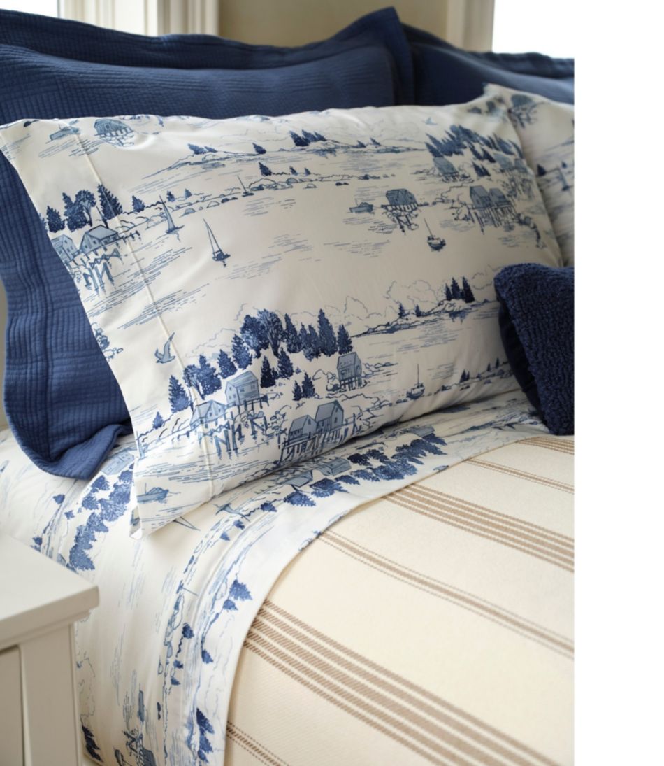 Coastal Landscape Percale Sheet Collection - L.L.Bean Value
