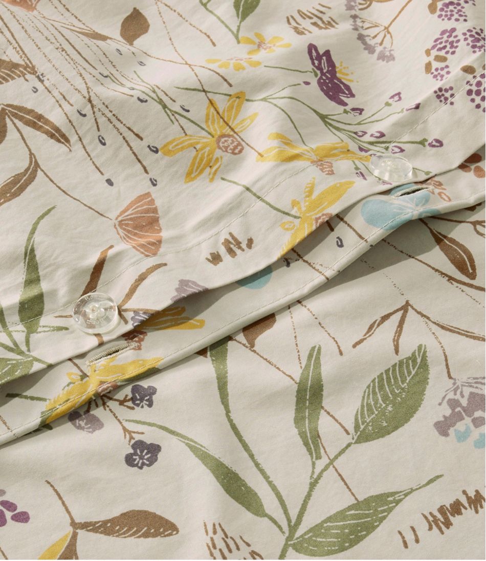Birch Floral Percale Comforter Cover Collection - L.L.Bean Great Value