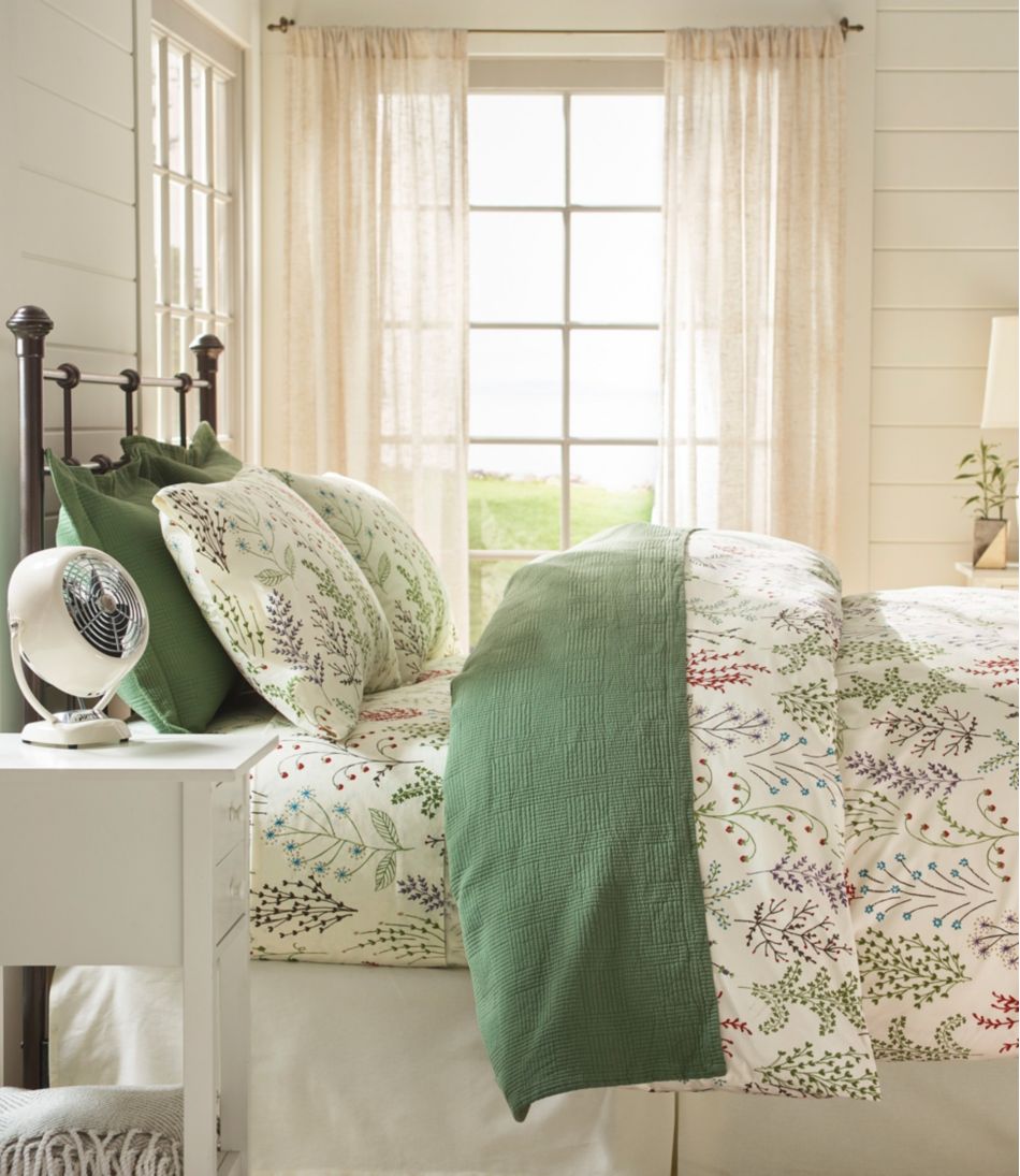 Botanical Floral Percale Comforter Cover Collection - L.L.Bean Essential