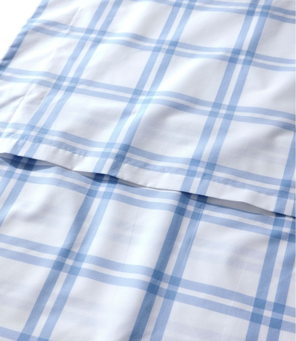 280-Thread-Count Pima Cotton Percale Comforter Cover Collection, Windowpane - L.L.Bean Customer Favorite