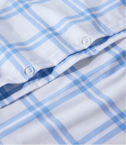 280-Thread-Count Pima Cotton Percale Comforter Cover Collection, Windowpane - L.L.Bean Customer Favorite