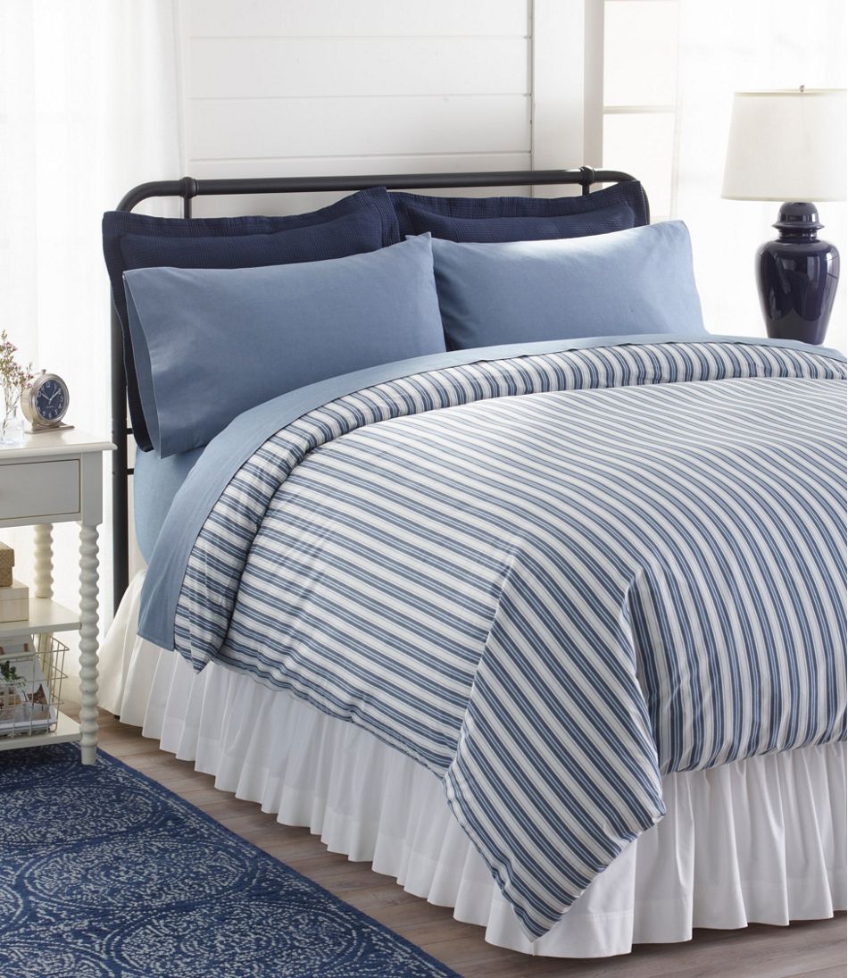 Sunwashed Percale Comforter Cover, Stripe - L.L.Bean Classic