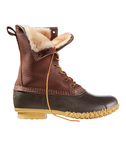 Men's Bean Boots, 10" Shearling-Lined Tumbled Leather - L.L.Bean Everyday
