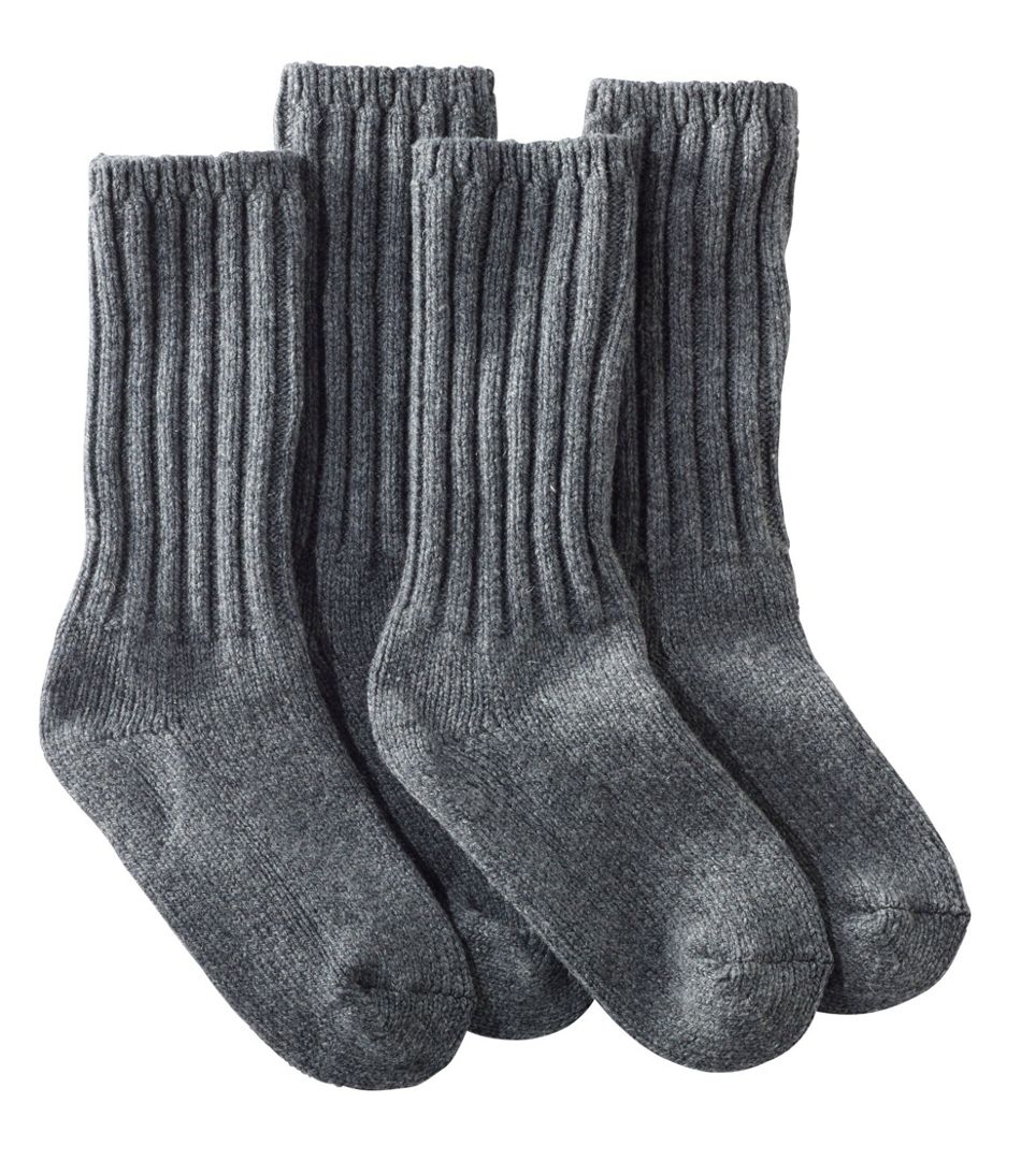 Adults' Merino Wool Ragg Socks, 10" 2-Pack - L.L.Bean Quality