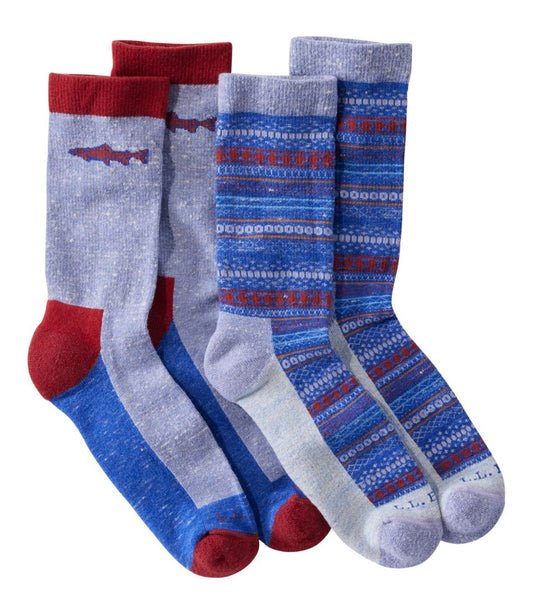 Adults' Wicked Soft Cotton Socks, Novelty 2-Pack - L.L.Bean Quality