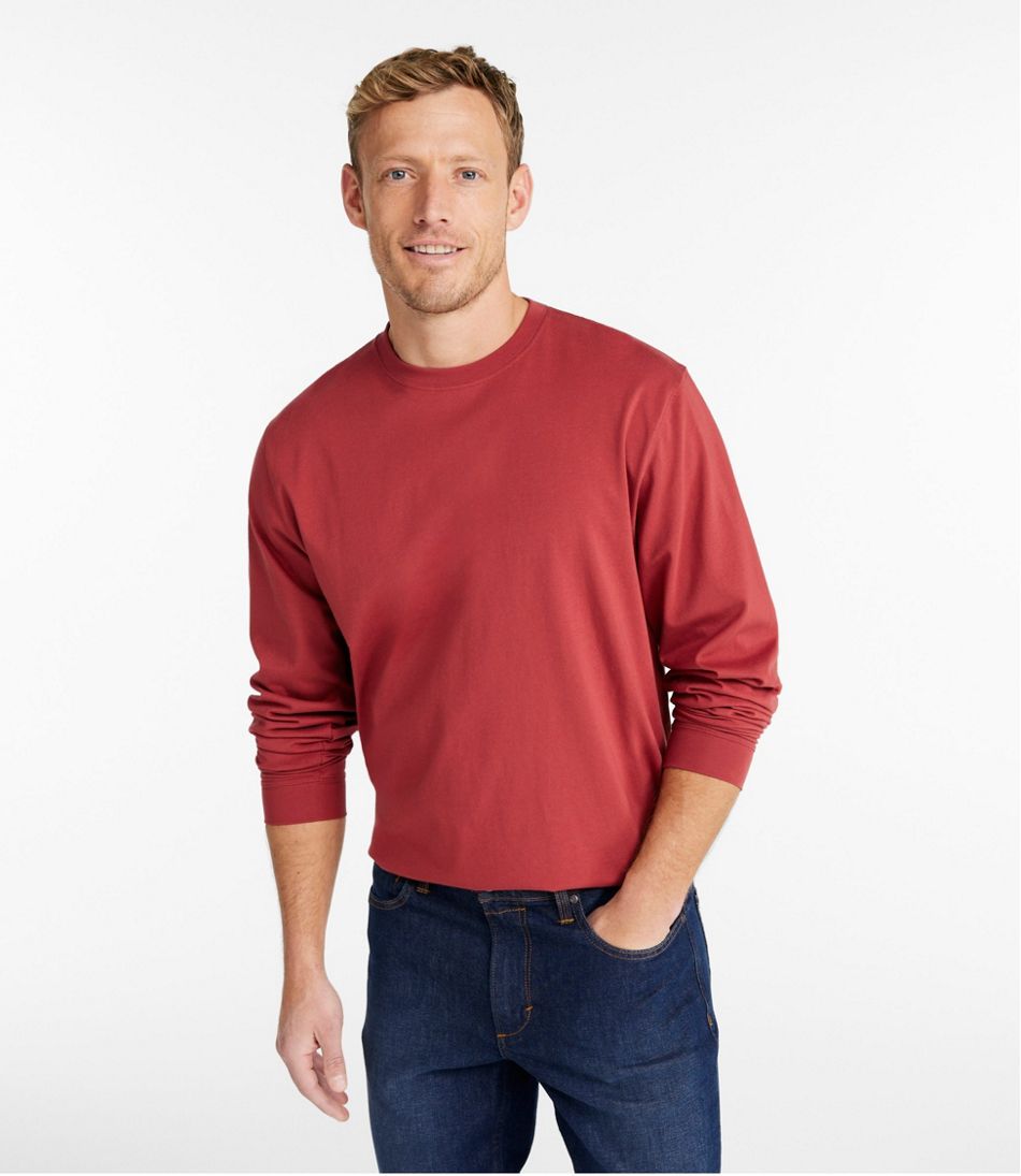 Men's Carefree Unshrinkable Tee, Traditional Fit, Long-Sleeve - L.L.Bean Customer Favorite