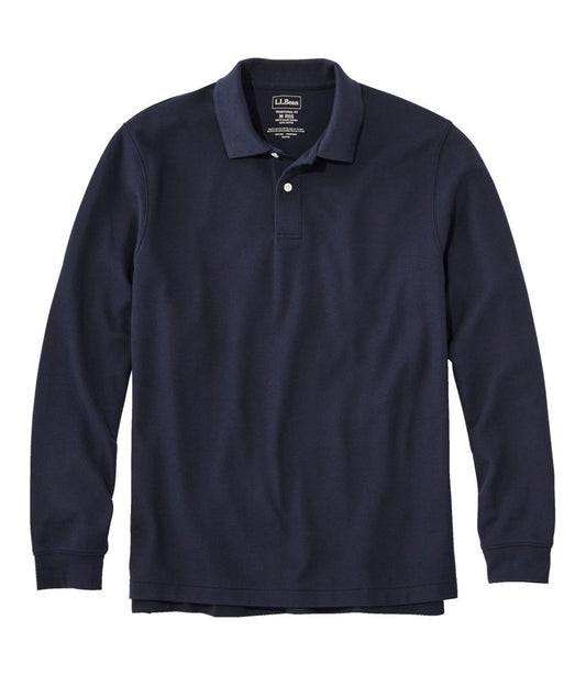 Men's Premium Double L® Polo, Long-Sleeve Without Pocket - L.L.Bean Classic
