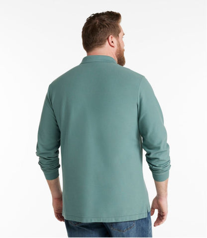 Men's Premium Double L® Polo, Long-Sleeve Without Pocket - L.L.Bean Classic