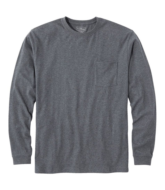 Men's Carefree Unshrinkable Tee with Pocket, Traditional Fit, Long-Sleeve - L.L.Bean Latest