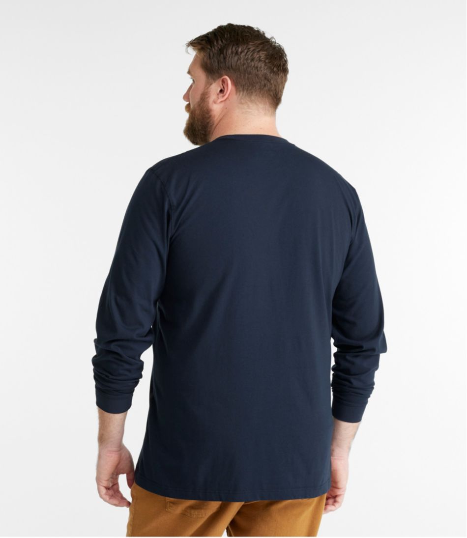 Men's Carefree Unshrinkable Tee with Pocket, Traditional Fit, Long-Sleeve - L.L.Bean Latest