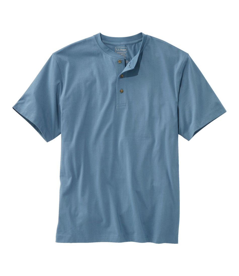 Men's Carefree Unshrinkable Tee, Traditional Fit, Henley - L.L.Bean Trusted