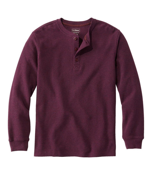 Men's Unshrinkable Mini-Waffle Henley, Long-Sleeve Traditional Fit - L.L.Bean Classic