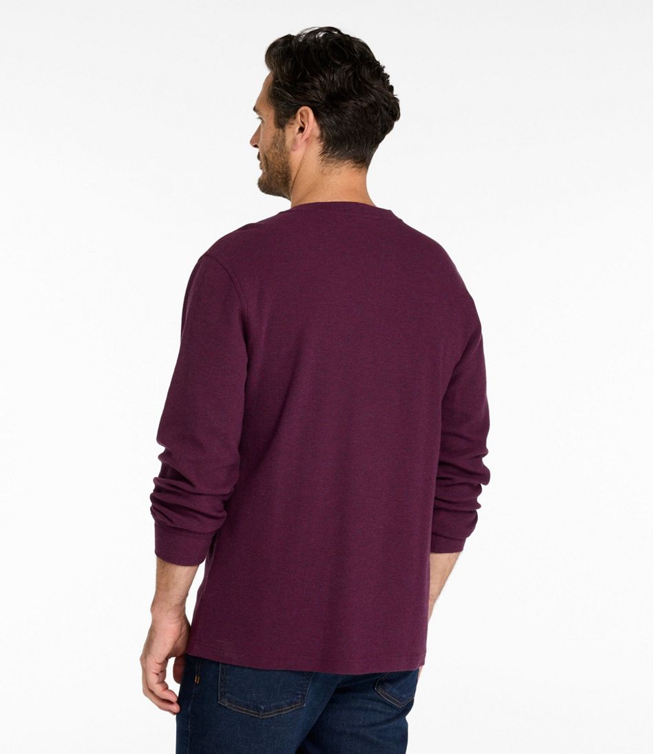 Men's Unshrinkable Mini-Waffle Henley, Long-Sleeve Traditional Fit - L.L.Bean Classic