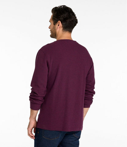 Men's Unshrinkable Mini-Waffle Henley, Long-Sleeve Traditional Fit - L.L.Bean Classic