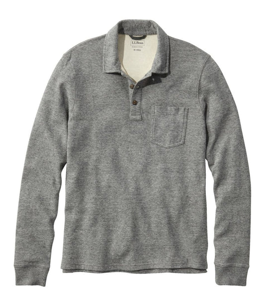 Men's Washed Cotton Double-Knit Polo, Long-Sleeve - L.L.Bean Everyday