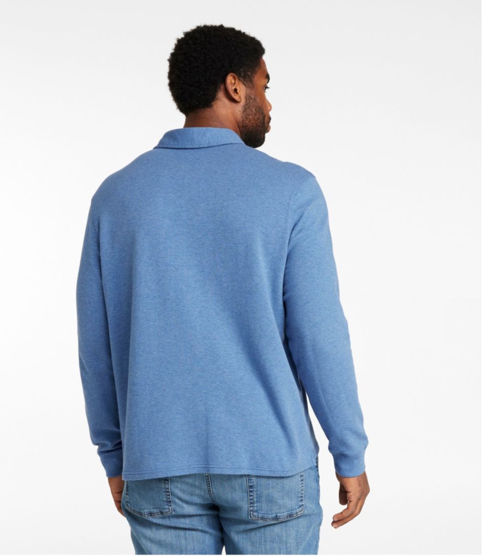 Men's Washed Cotton Double-Knit Polo, Long-Sleeve - L.L.Bean Everyday