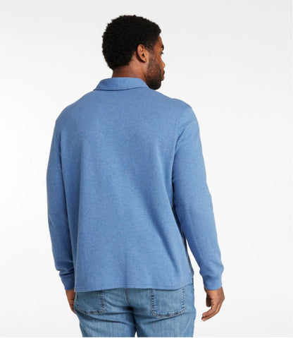 Men's Washed Cotton Double-Knit Polo, Long-Sleeve - L.L.Bean Everyday