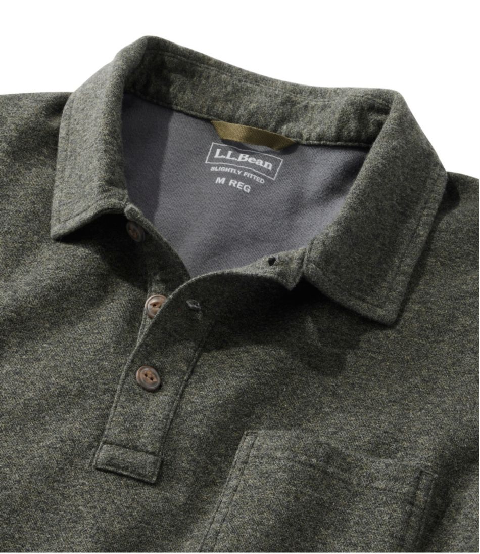 Men's Washed Cotton Double-Knit Polo, Long-Sleeve - L.L.Bean Everyday