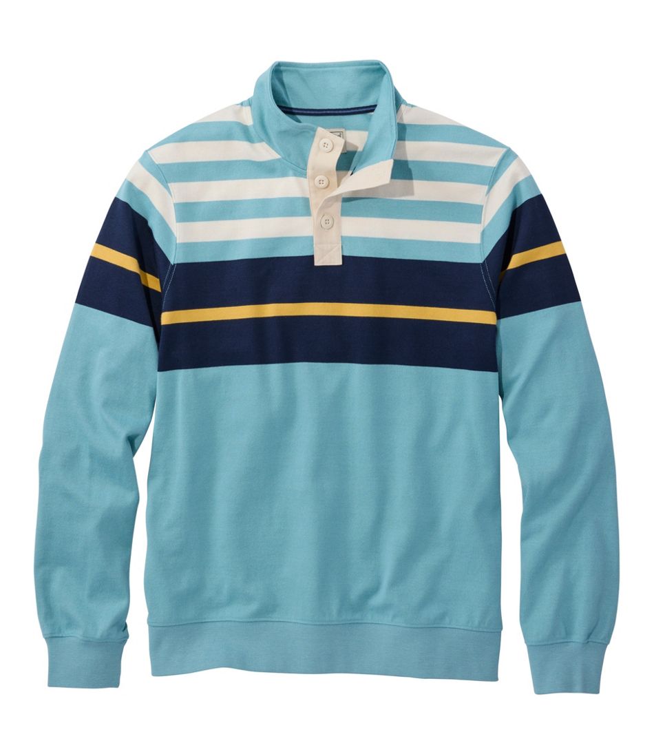 Men's Bean's Vintage Soft Rugby, Mockneck, Chest Stripe - L.L.Bean Value
