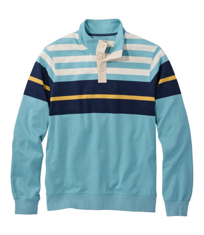 Men's Bean's Vintage Soft Rugby, Mockneck, Chest Stripe - L.L.Bean Value