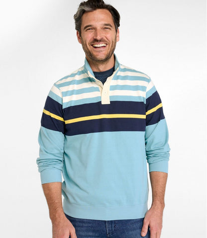 Men's Bean's Vintage Soft Rugby, Mockneck, Chest Stripe - L.L.Bean Value