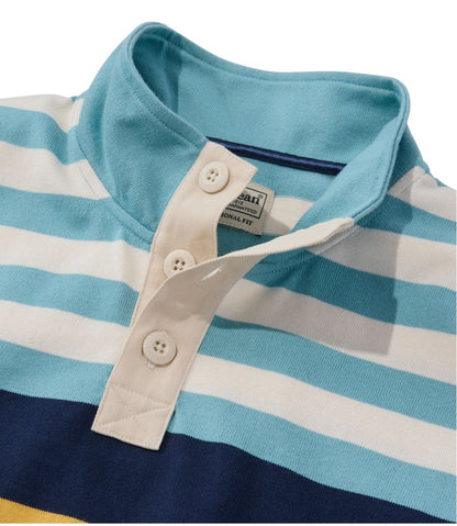 Men's Bean's Vintage Soft Rugby, Mockneck, Chest Stripe - L.L.Bean Value
