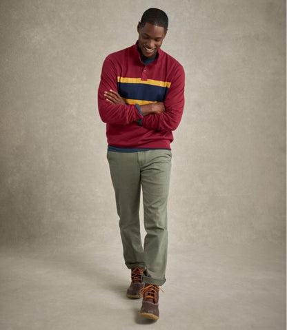 Men's Bean's Vintage Soft Rugby, Mockneck, Chest Stripe - L.L.Bean Value