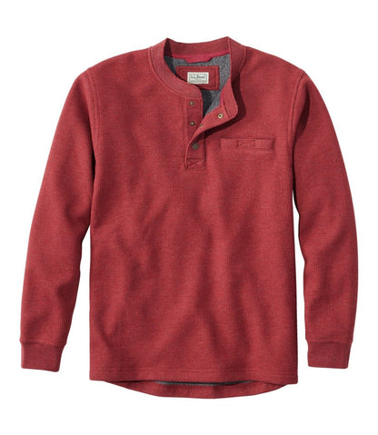 Men's Katahdin Iron Works® Bonded Waffle Fleece Henley - L.L.Bean Classic