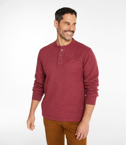 Men's Katahdin Iron Works® Bonded Waffle Fleece Henley - L.L.Bean Classic