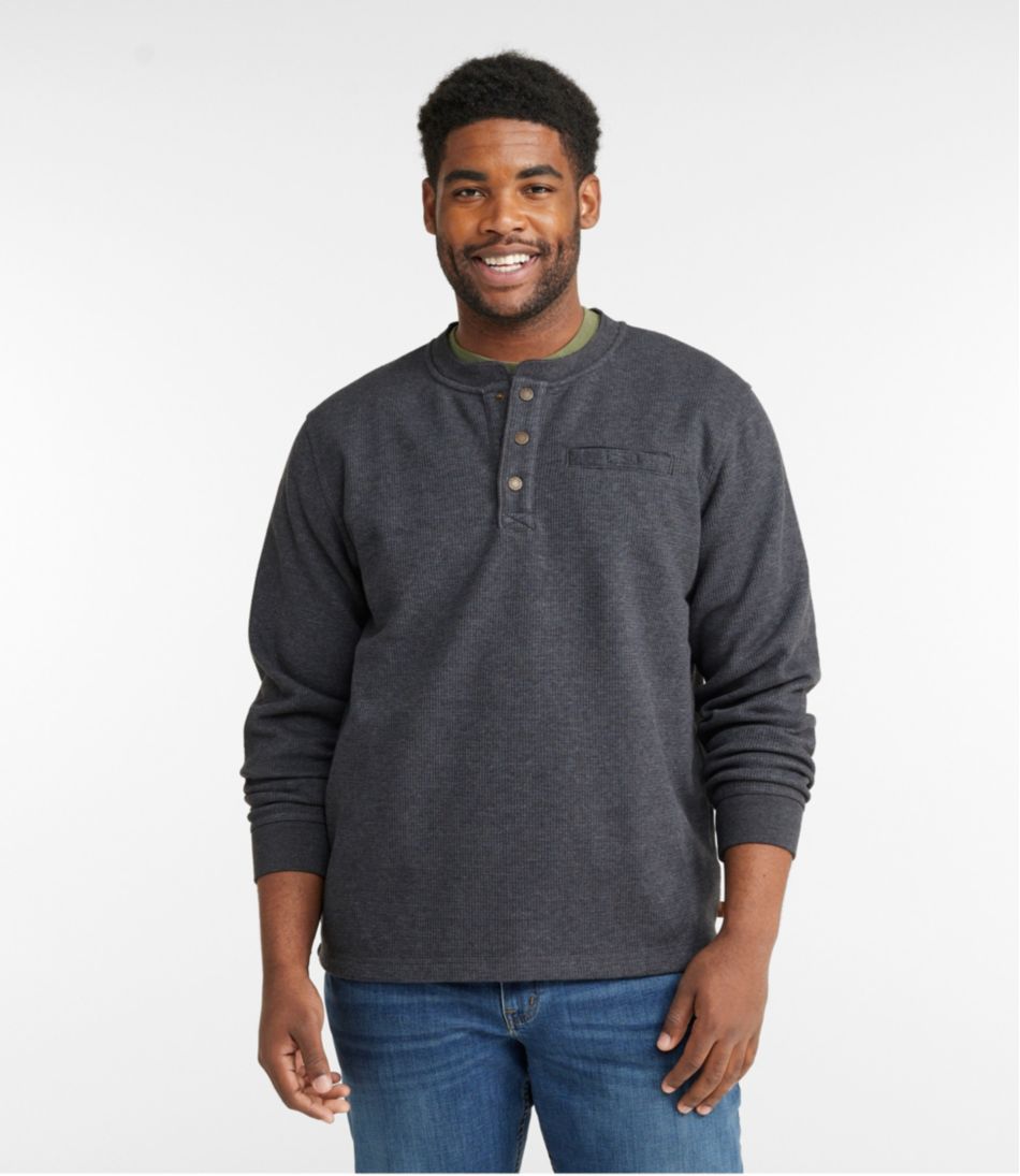 Men's Katahdin Iron Works® Bonded Waffle Fleece Henley - L.L.Bean Classic