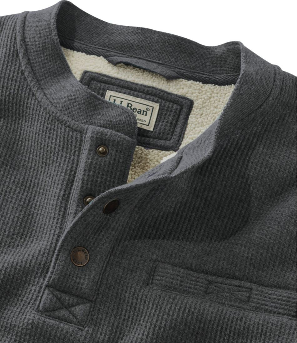 Men's Katahdin Iron Works® Bonded Waffle Fleece Henley - L.L.Bean Classic