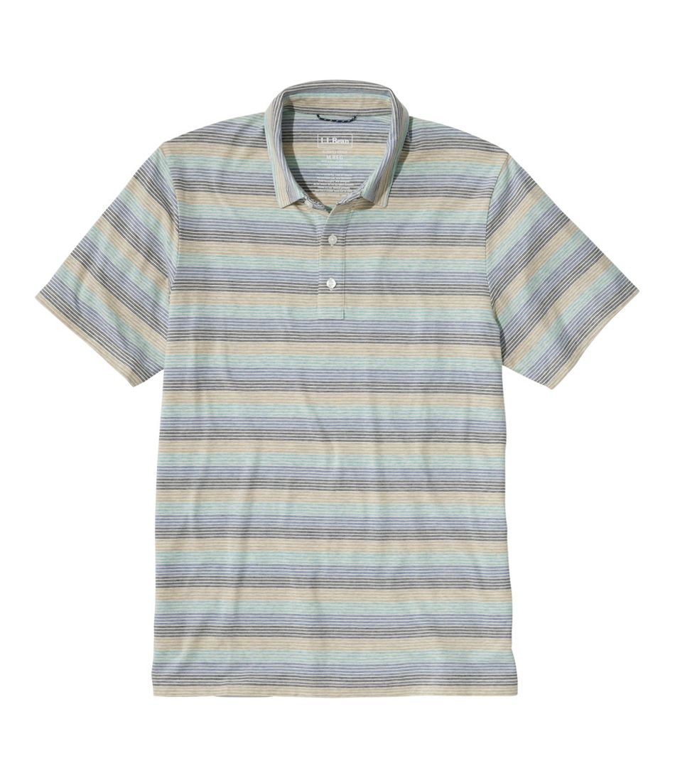 Men's Comfort Stretch Performance® Pima Polo, Short-Sleeve, Stripe - L.L.Bean Value
