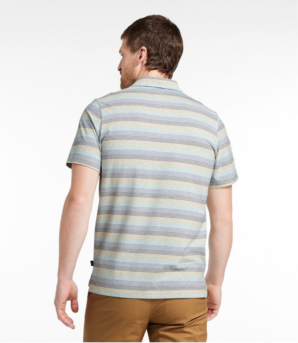 Men's Comfort Stretch Performance® Pima Polo, Short-Sleeve, Stripe - L.L.Bean Value