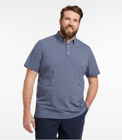 Men's Comfort Stretch Performance® Pima Polo, Short-Sleeve, Stripe - L.L.Bean Value