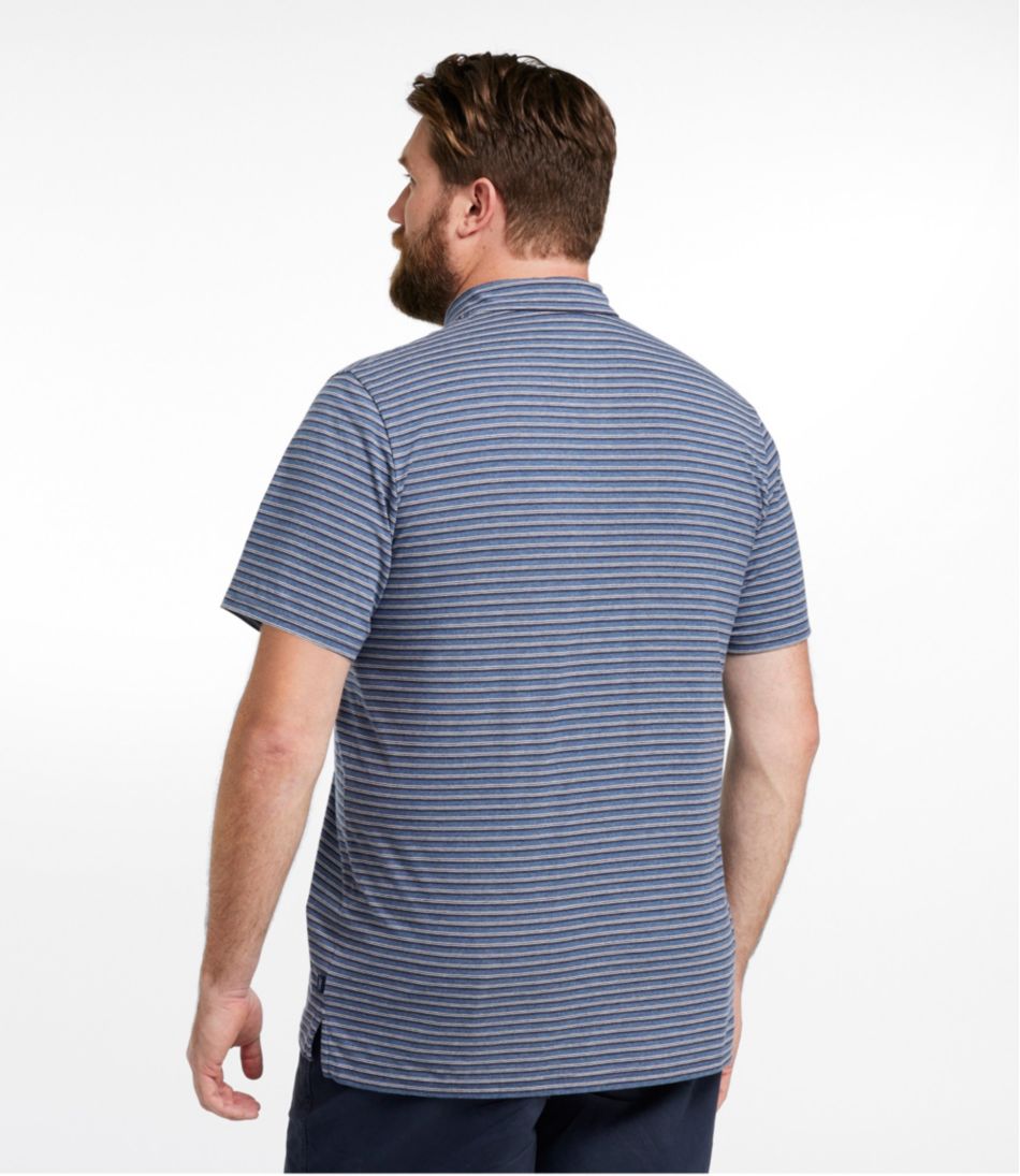 Men's Comfort Stretch Performance® Pima Polo, Short-Sleeve, Stripe - L.L.Bean Value