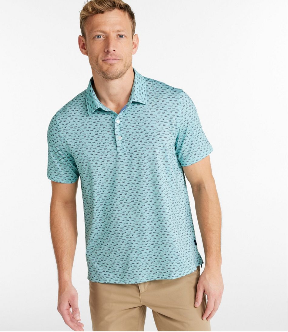 Men's Comfort Stretch Performance® Party Polo, Slightly Fitted, Short-Sleeve, Print - L.L.Bean Latest