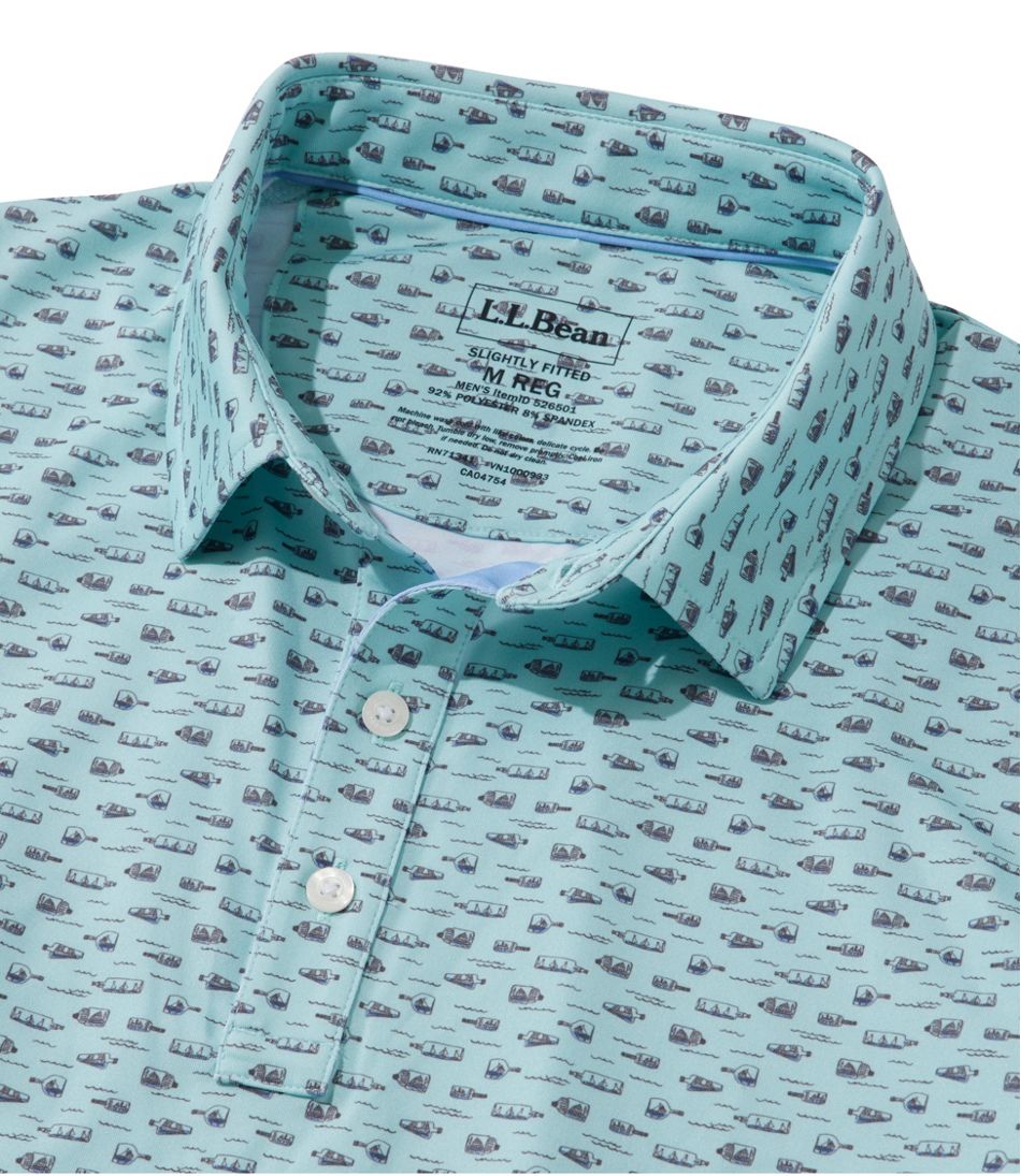Men's Comfort Stretch Performance® Party Polo, Slightly Fitted, Short-Sleeve, Print - L.L.Bean Latest