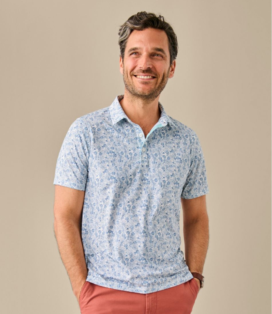 Men's Comfort Stretch Performance® Party Polo, Slightly Fitted, Short-Sleeve, Print - L.L.Bean Latest