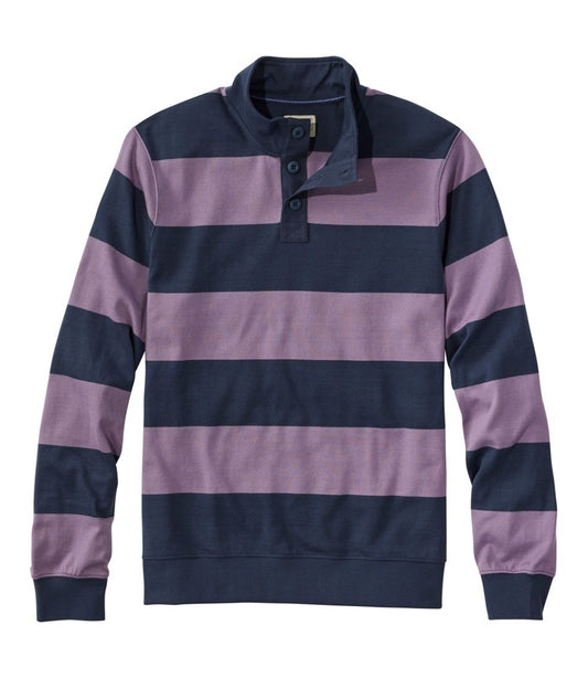 Men's Bean's Vintage Soft Rugby, Mockneck, Stripe - L.L.Bean Quality