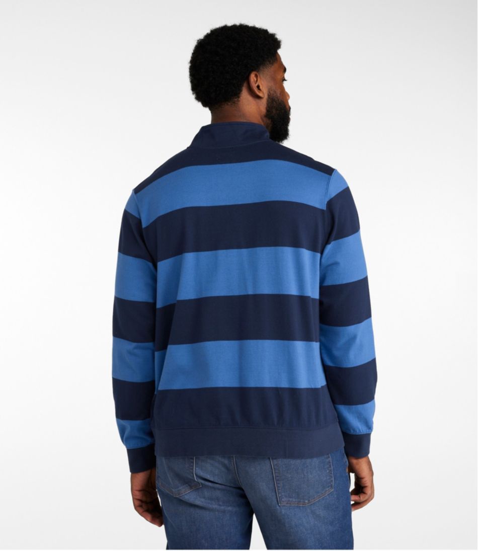 Men's Bean's Vintage Soft Rugby, Mockneck, Stripe - L.L.Bean Quality