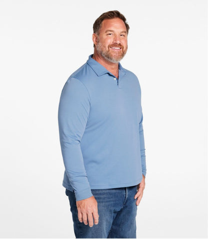 Men's Comfort Stretch Performance® Polo, Long-Sleeve, Slightly Fitted - L.L.Bean Everyday