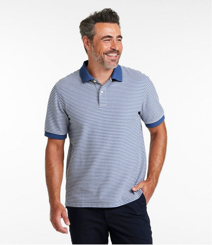 Men's Premium Double L® Polo, Banded Short-Sleeve Without Pocket Stripe - L.L.Bean Trusted
