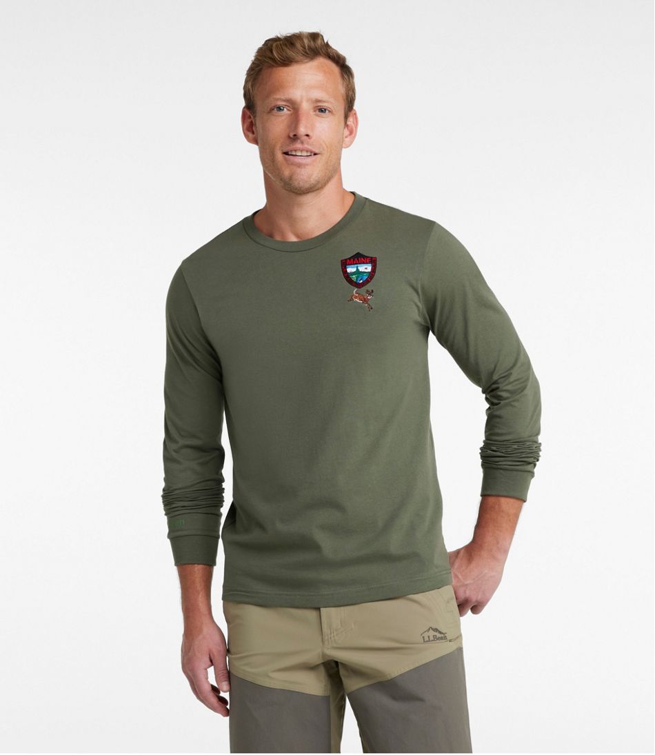 Men's MIF&W Tee, Long-Sleeve White-Tailed Deer - L.L.Bean Latest