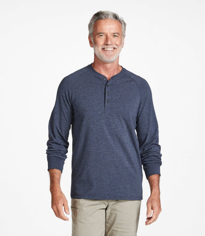 Men's Comfort Stretch Pima Tee Shirt, Long-Sleeve Henley - L.L.Bean Classic
