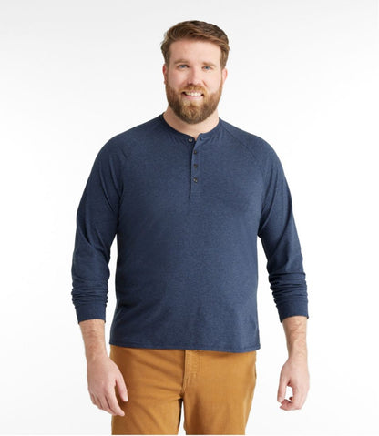 Men's Comfort Stretch Pima Tee Shirt, Long-Sleeve Henley - L.L.Bean Classic