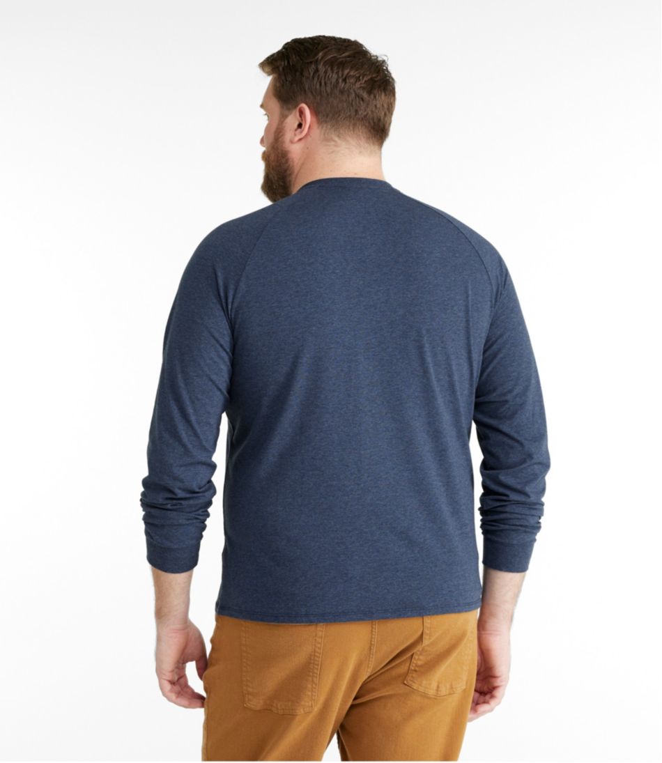 Men's Comfort Stretch Pima Tee Shirt, Long-Sleeve Henley - L.L.Bean Classic
