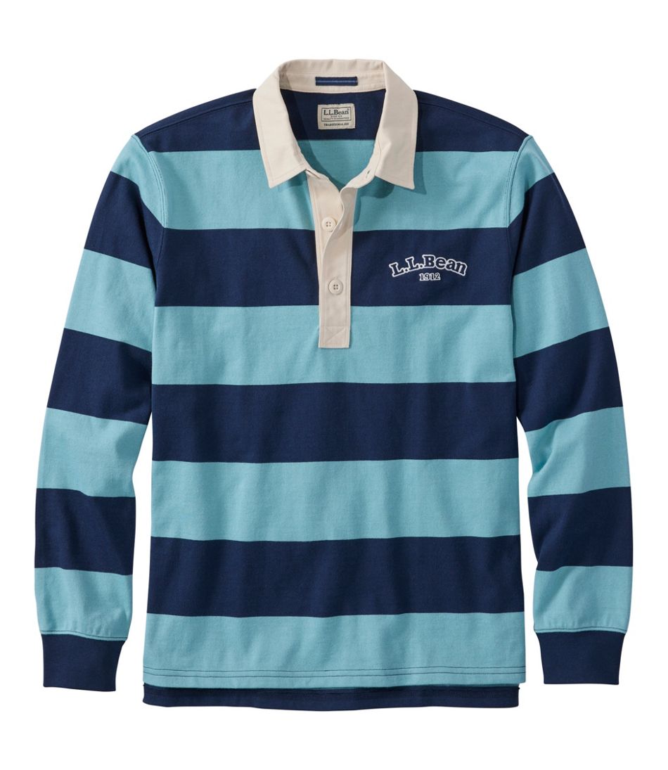 Men's Bean's Vintage Soft Rugby, Stripe Embroidered - L.L.Bean Essential