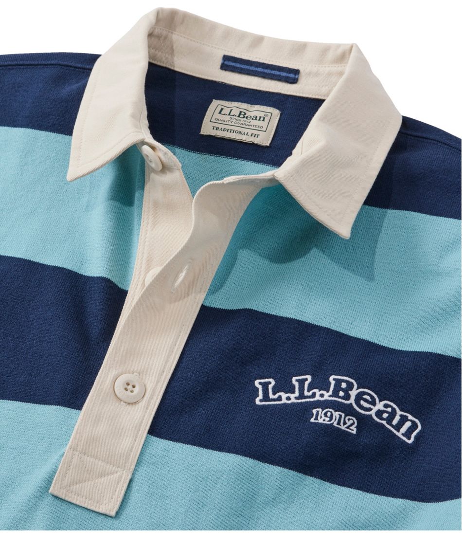 Men's Bean's Vintage Soft Rugby, Stripe Embroidered - L.L.Bean Essential